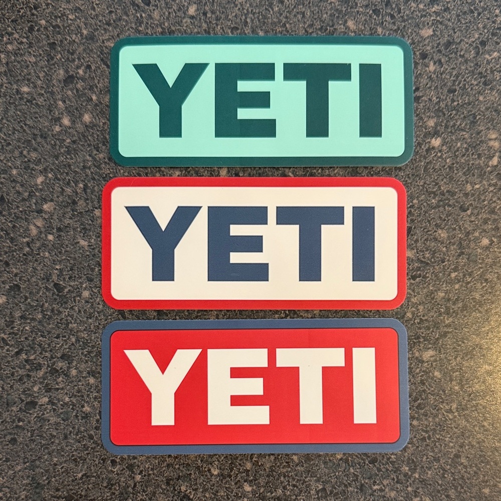 YETI Multicolor Logo Sticker Trio